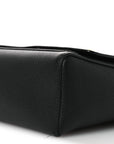 Grainy Calfskin Note Crossbody Bag Black