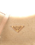 Shearling Arque Shoulder Bag Ecru Noisette