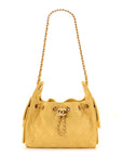 Suede Quilted Mini CHNL 25 Handbag Yellow