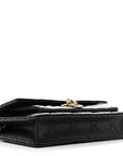 Lambskin Cannage Chain My D1OR Daily Chain Pouch Black