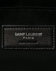 Linen Canvas Rive Gauche Zipped Pouch Black