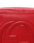 Pebbled Calfskin Small Soho Disco Bag Tabasco Red