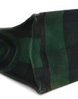Canvas Embroidered Large Checkered Book Tote Black Green