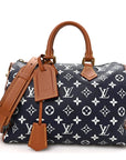 Calfskin Monogram Speedy P9 Bandouliere 30 Indigo