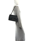 Lambskin Quilted Jumbo Double Flap Black