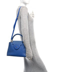 Ostrich Capucines MM Saphir