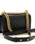Caviar Quilted Small Boy Flap Black