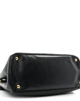 Saffiano Medium Galleria Double Zip Tote Black