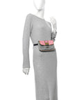 Nylon Vernice Belt Bag Pink Gray