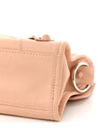 Matte Goatskin Rubber Covered Classic Hardware Mini City Rose Poudre