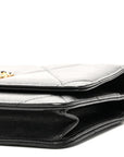 Lambskin Quilted CHNL 19 Wallet On Chain WOC Black