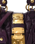 Nappa Matelasse Lux Coffer Bag Purple