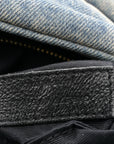 Denim Quilted Small Loulou Puffer Monogram Chain Satchel Blue Cinnamon