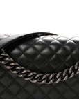 Lambskin Quilted New Medium Boy Flap Black