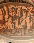 Canvas Embroidered Medium Hibiscus Book Tote Beige Multicolor