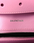Semi Shiny Smooth Calfskin Small Downtown Shoulder Bag Candy Pink