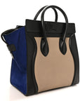 Elephant Calfskin Suede Mini Tri-Color Luggage Sand