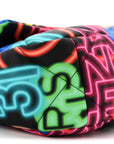 Fabric Printed Medium CHNL 19 Flap Black Multicolor