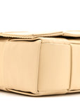Paper Calfskin Maxi Intrecciato Cassette Crossbody Bag Porridge