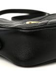 Calfskin Matelasse Mini GG Marmont Chain Shoulder Bag Black
