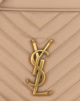 Calfskin Matelasse Monogram Lou Camera Bag Dark Beige