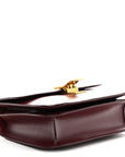 Box Calfskin Teen Classic Box Flap Bag Burgundy