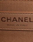Caviar Chevron Quilted Medium Boy Flap Brown