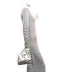 Metallic Goatskin Callie Mea Tassel Silver