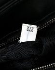 Saffiano Tessuto Nylon Chain Shoulder Bag Black