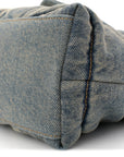 Denim Quilted Small Loulou Puffer Monogram Chain Satchel Blue Cinnamon
