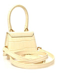 Calfskin Crocodile Embossed Le Chiquito Beige