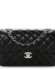 Lambskin Quilted Small Double Flap Black