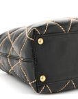 Calfskin Wild Stitch Hobo Black