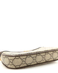 GG Supreme Monogram Textured Dollar Calfskin Mini Ophidia Chain Bag Beige Ebony