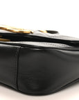 Calfskin Matelasse Mini GG Marmont Shoulder Bag Black