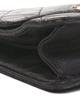 Lambskin Quilted Medium Golden Class Flap Black
