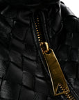 Nappa Intrecciato Teen Jodie Hobo Black