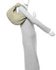 Nappa Intrecciato Teen Jodie Hobo Travertine