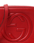 Pebbled Calfskin Small Soho Disco Bag Tabasco Red
