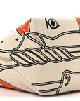 H Plume Canvas Swift Printed Quadrige au Fil Steeple 25 Bag Gris Beige Ecru Beige Gold