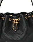 Caviar Quilted Small CHNL 25 Handbag Black