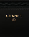 Lambskin Quilted Boy Wallet On Chain WOC Black