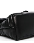 Lambskin Quilted Small Loulou Puffer Monogram Chain Satchel Black