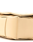 Paper Calfskin Maxi Intrecciato Cassette Crossbody Bag Porridge