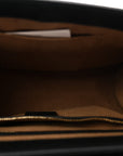 GG Supreme Monogram Calfskin Small Padlock Top Handle Bag Beige Black Cuir