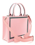 Canvas Embroidered Book Cover Mini Book Tote Pink Green