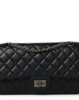 Aged Calfskin Quilted 2.55 Reissue 225 Flap Black
