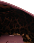Calfskin Lucia Small Satchel Purple
