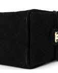 Suede Quilted Small CHNL 25 Handbag Black