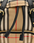Nylon Vintage Check Medium Rucksack Backpack Antique Yellow